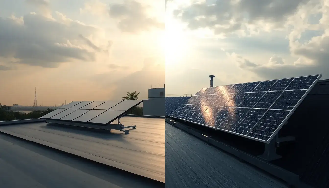 How do thin-film solar panels perform in low-light conditions compared to traditional solar panels