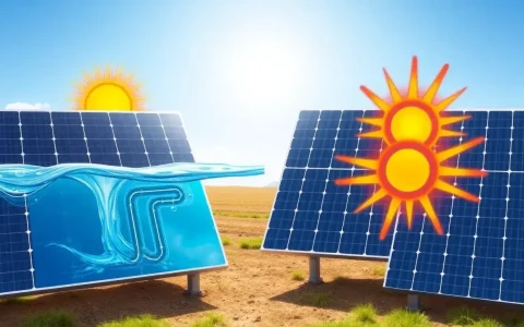 How does water cooling compare to air cooling for solar panels