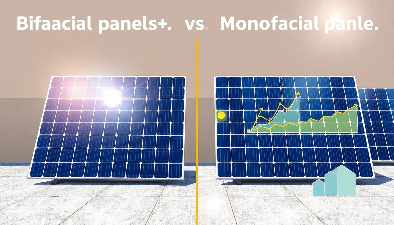How do bifacial solar panels compare to traditional monofacial panels in terms of energy output