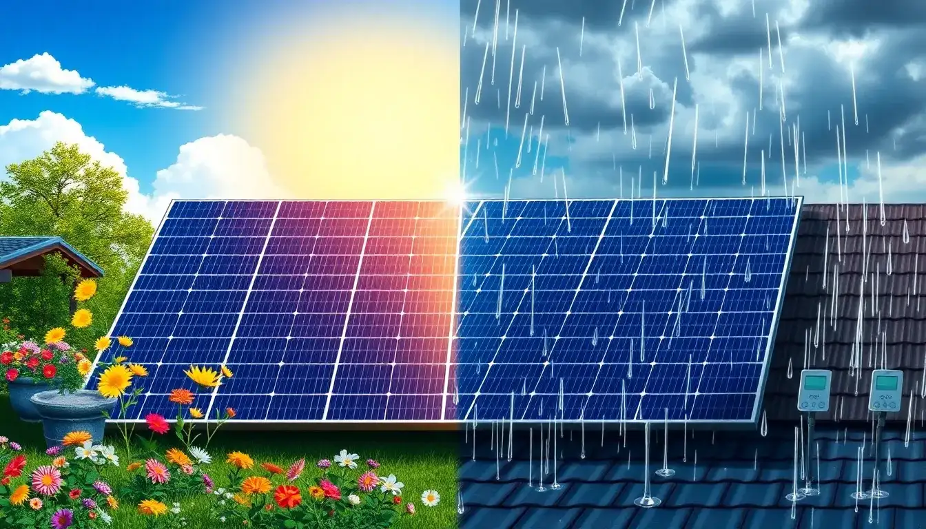 How do weather conditions impact the performance of bifacial solar panels