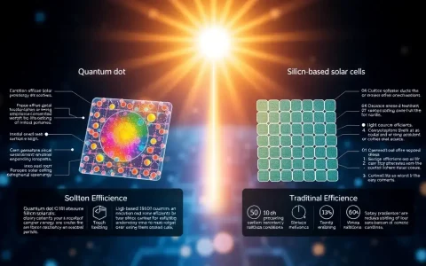 How do quantum dot solar cells compare to traditional silicon-based solar cells in terms of efficiency