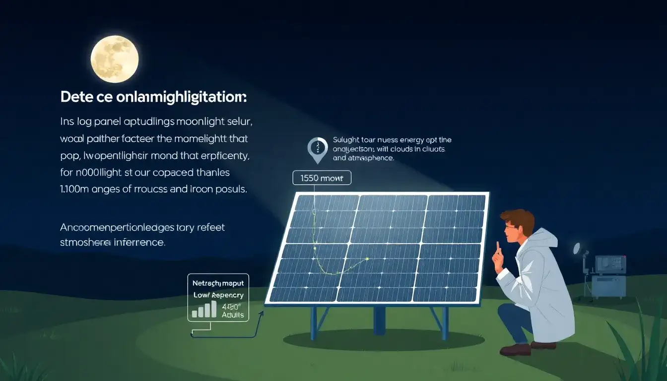 What are the limitations of using moonlight to generate electricity