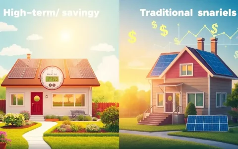 What are the long-term savings of high-efficiency solar panels compared to traditional ones
