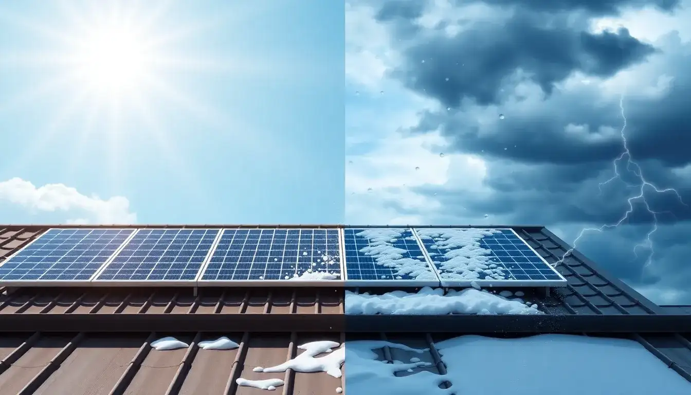 How do high-efficiency solar panels perform in different weather conditions
