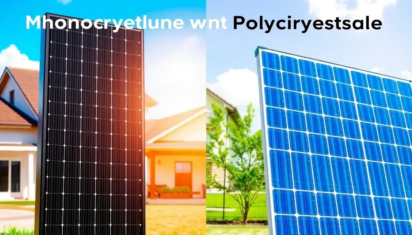 What are the main differences between monocrystalline and polycrystalline solar panels