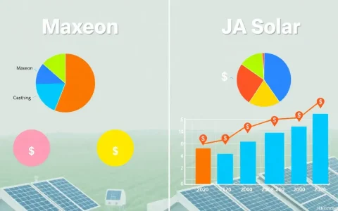 How do the costs of Maxeon and JA Solar panels compare