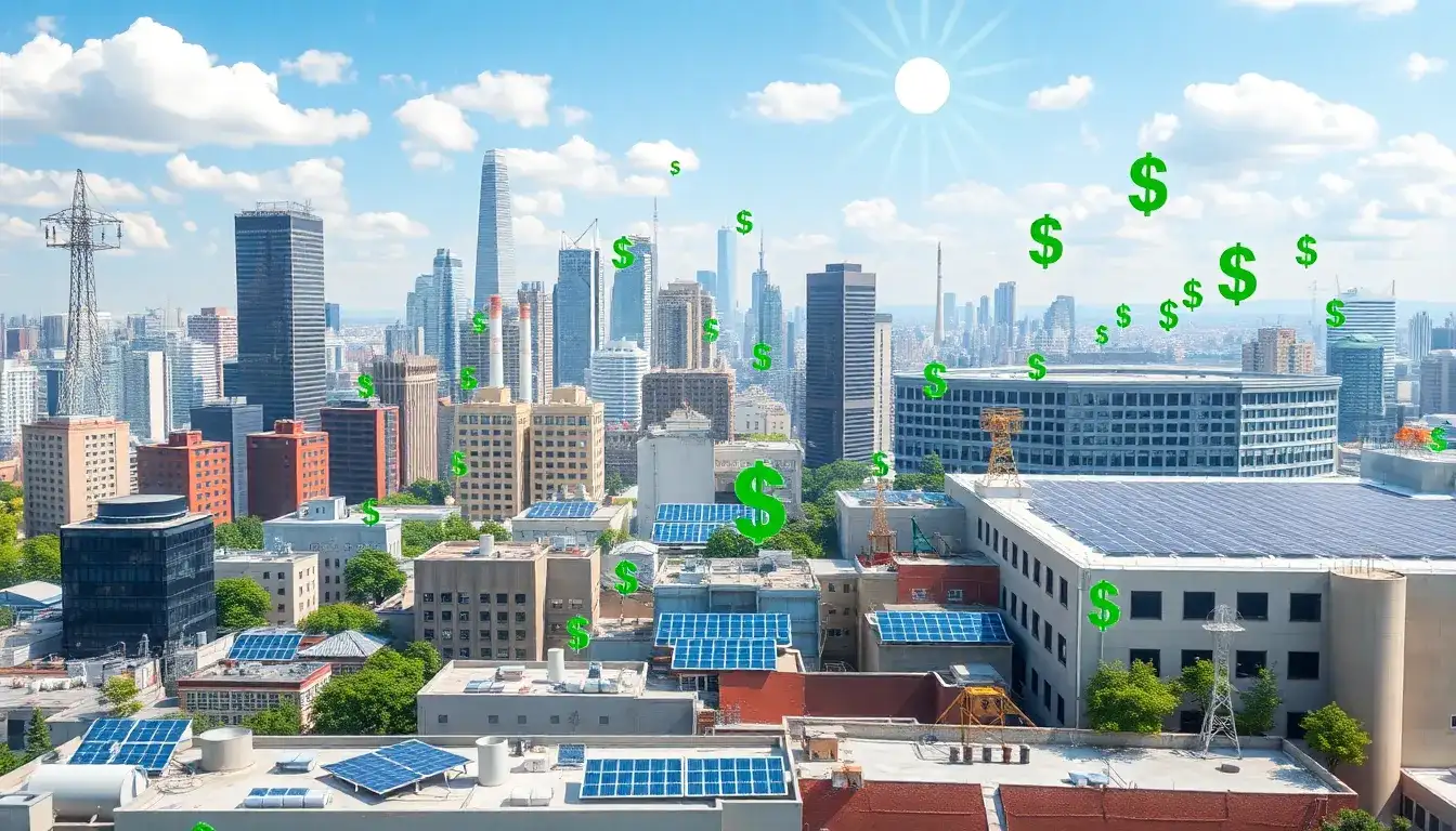 How do system size and energy requirements influence the cost of commercial solar panels