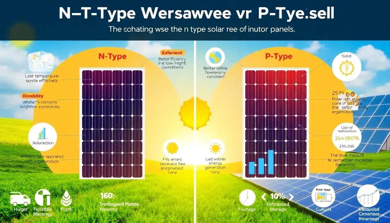 What are the main advantages of N-type solar panels over P-type