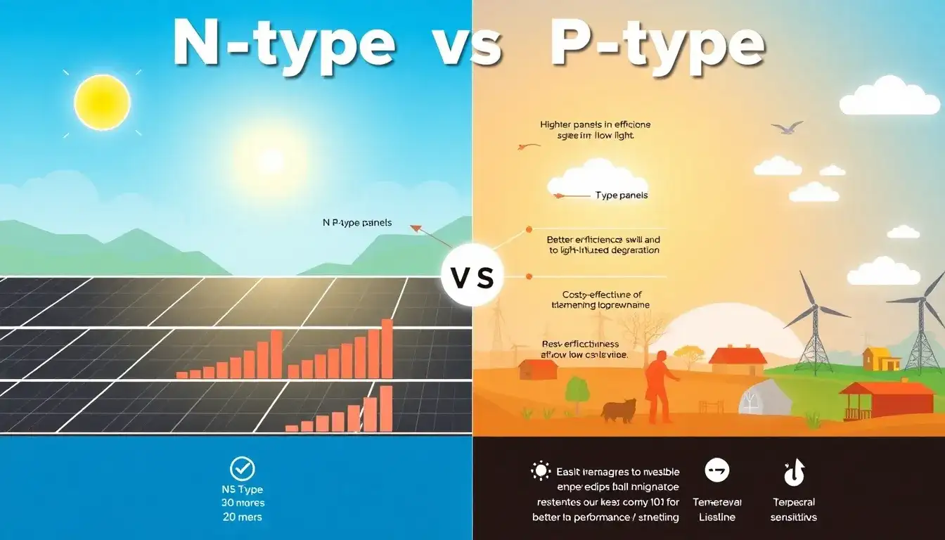 What factors should I consider when choosing between N-type and P-type solar panels