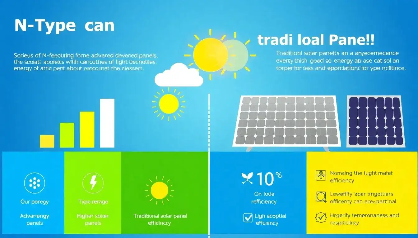How do N-type solar panels compare to traditional solar panels in terms of efficiency