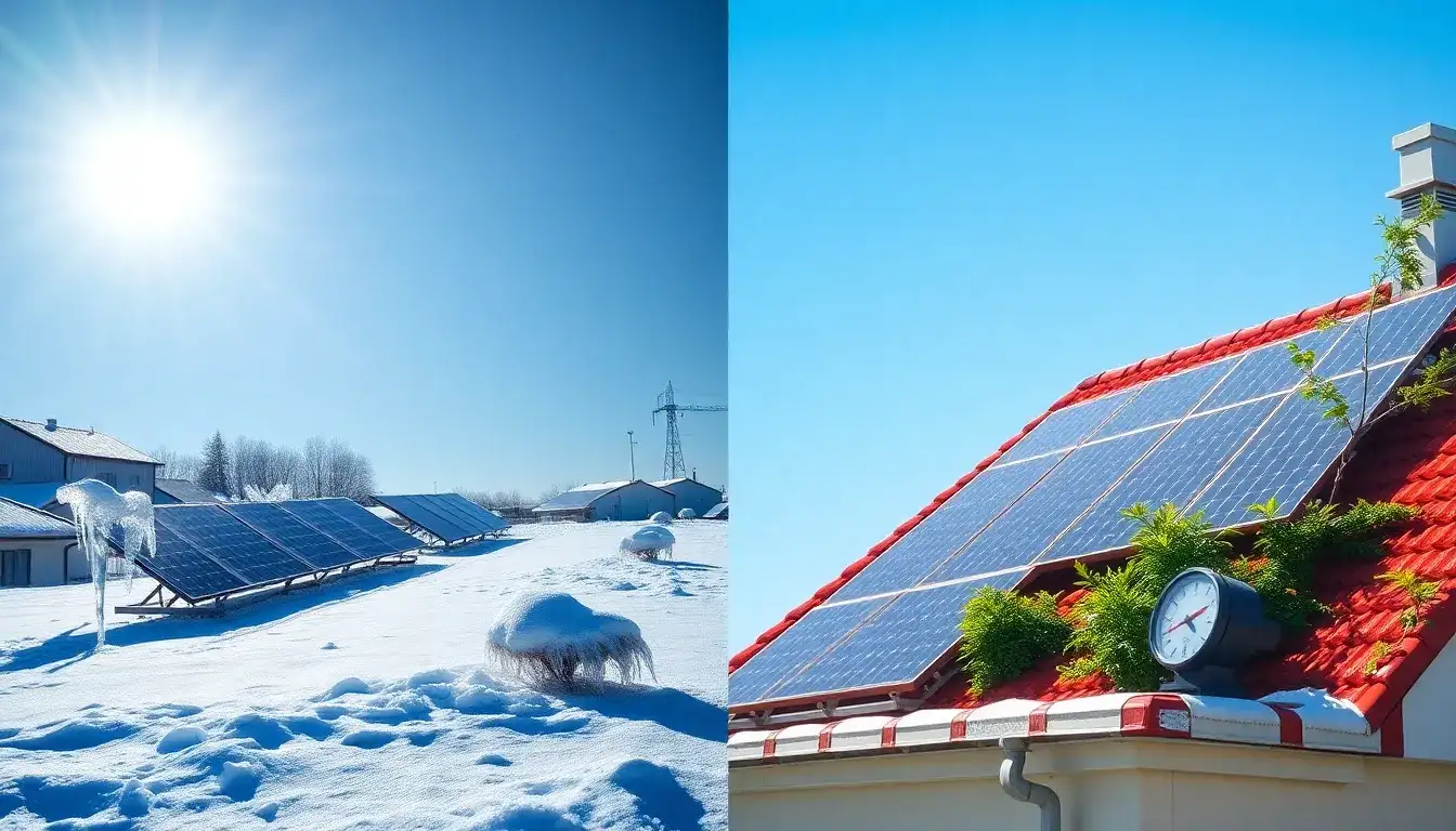 How does the efficiency of N-type solar panels in cold weather compare to their performance in warmer climates