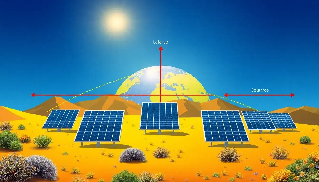 How does the latitude of a location affect the optimal tilt angle for solar panels
