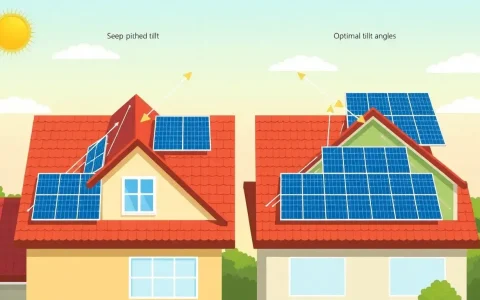 How does the roof pitch influence the optimal tilt angle for solar panels