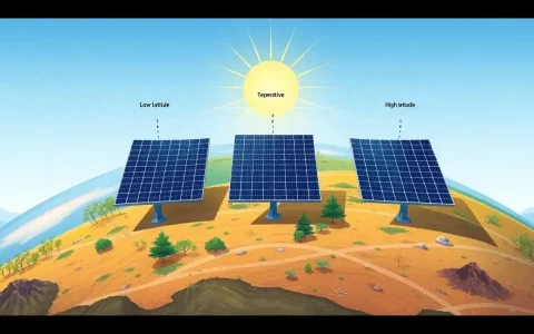 How does the latitude of a location impact the direction solar panels should face