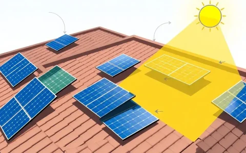 How does shading from adjacent panels impact overall solar panel efficiency