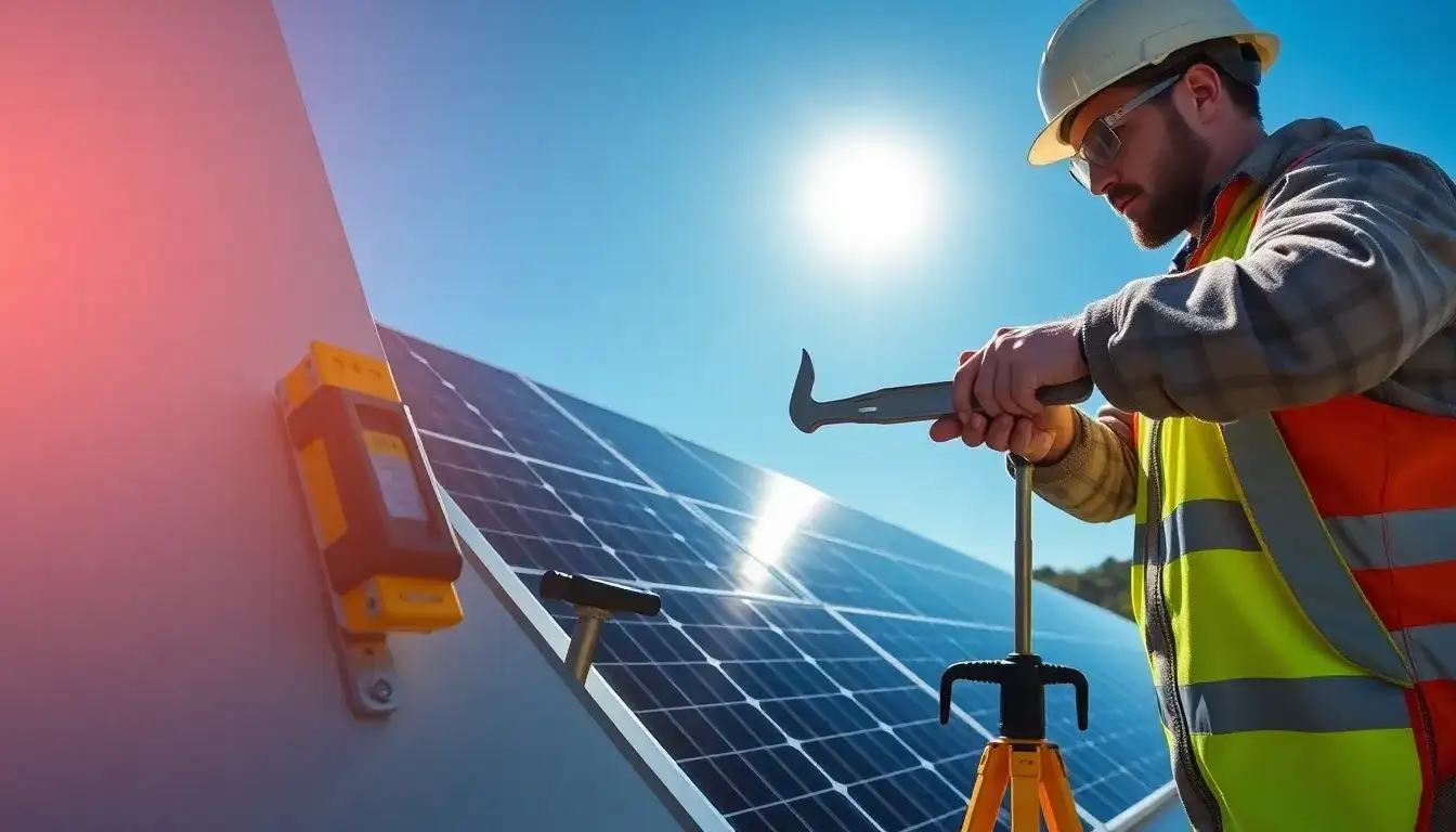 What tools are best for adjusting the tilt of solar panels