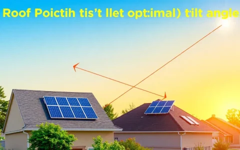 How does the roof pitch affect the optimal tilt angle for solar panels