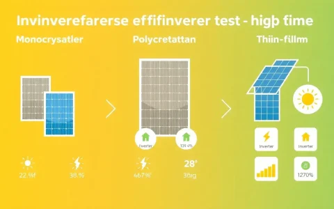 How does inverter efficiency vary with different types of solar panels