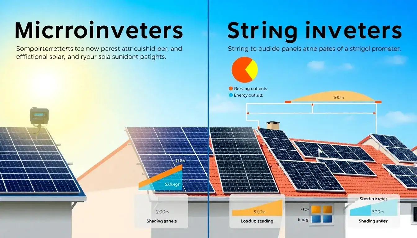 How does the efficiency of microinverters compare to string inverters