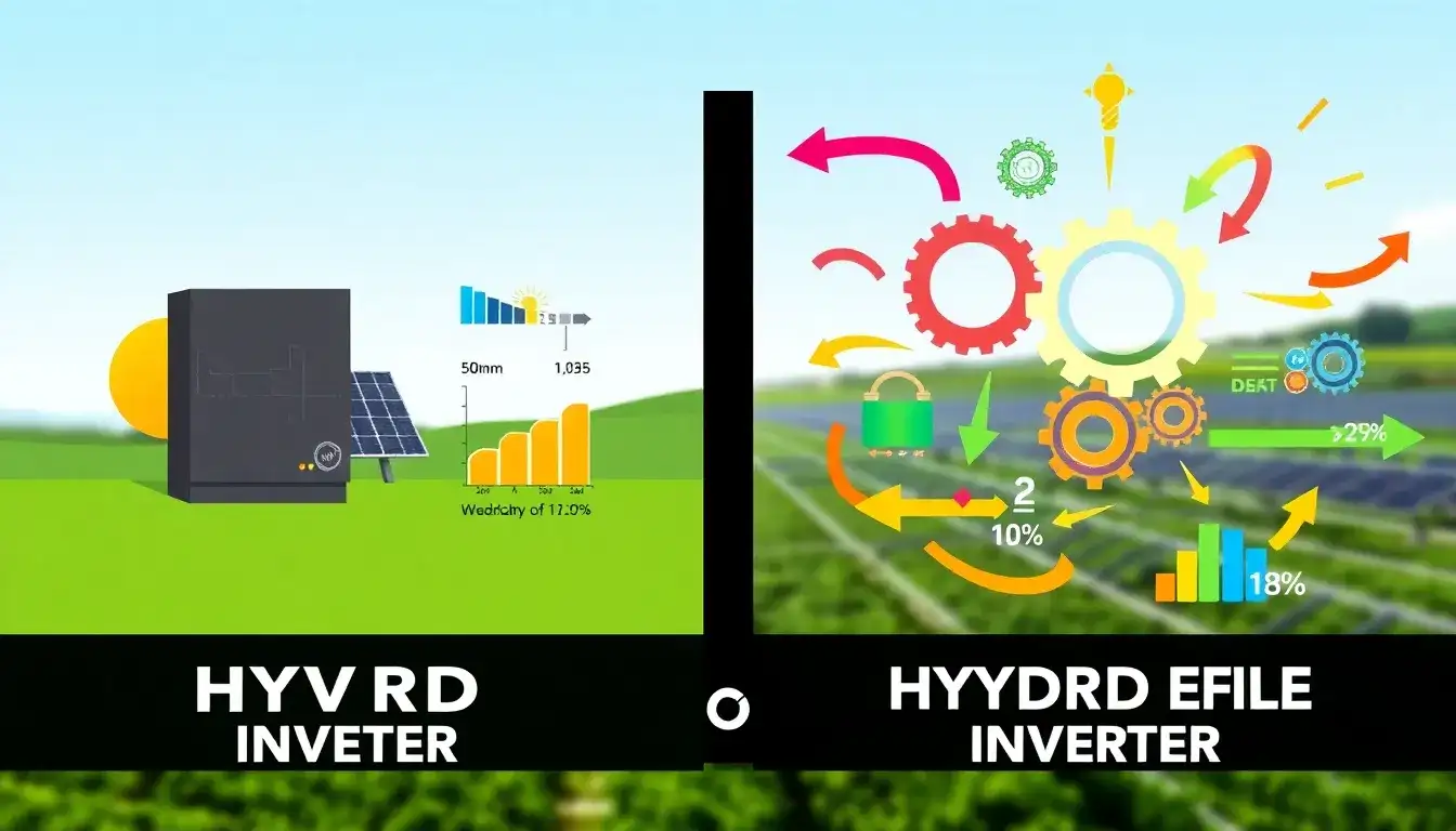 How do hybrid solar inverters compare to traditional ones in terms of efficiency