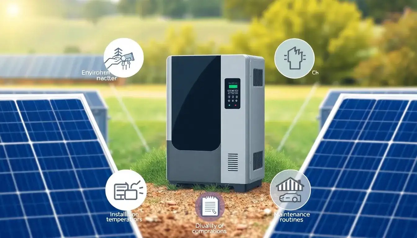 What are the main factors that influence the lifespan of solar inverters