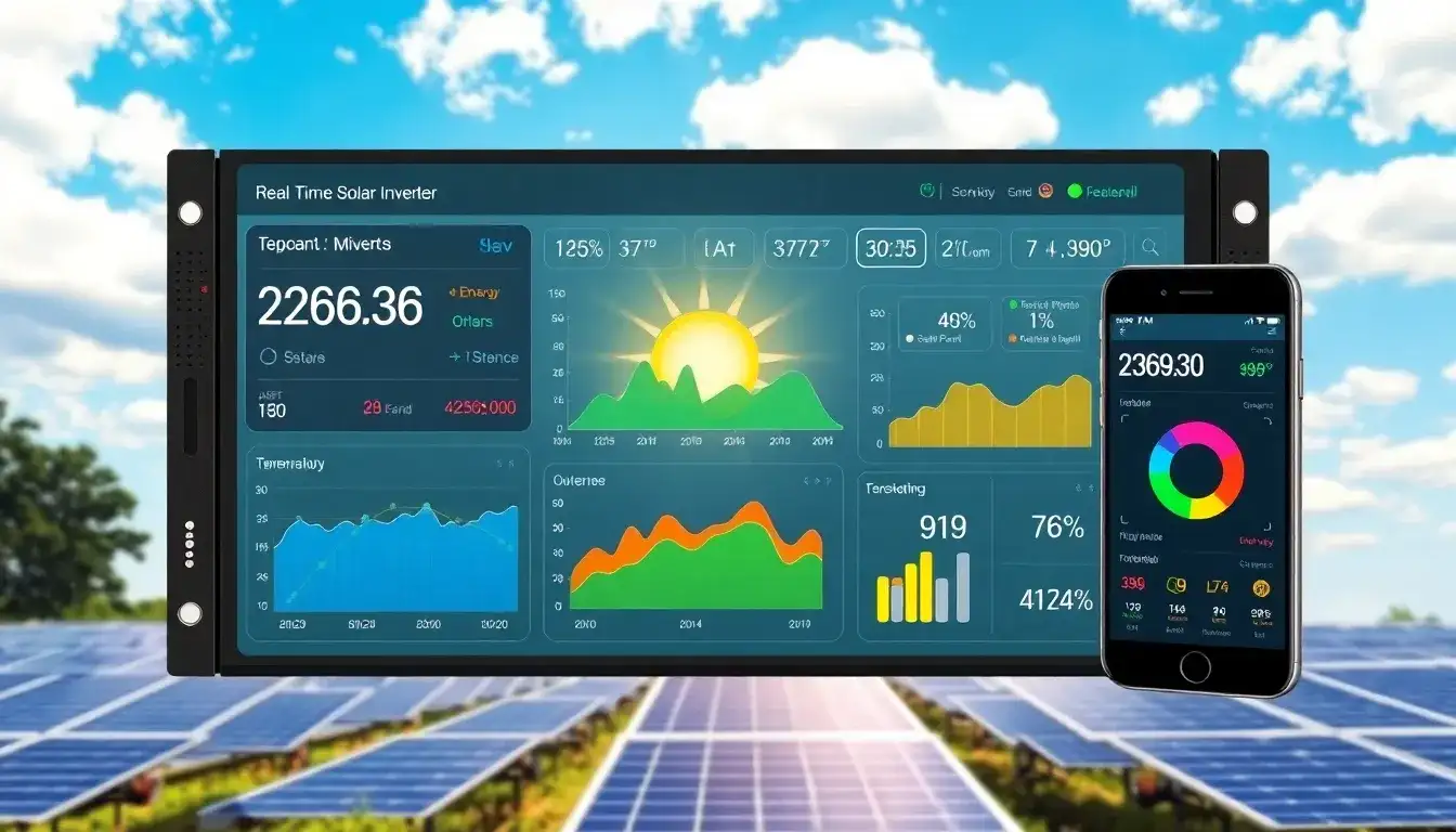 How can I monitor the performance of my solar inverter in real-time