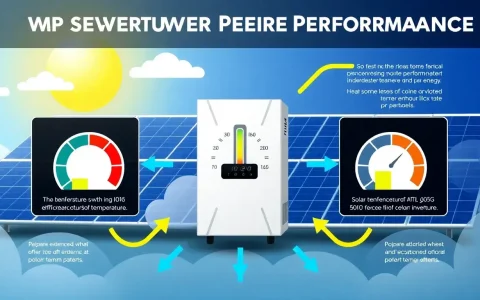 How does temperature affect the performance of solar inverters