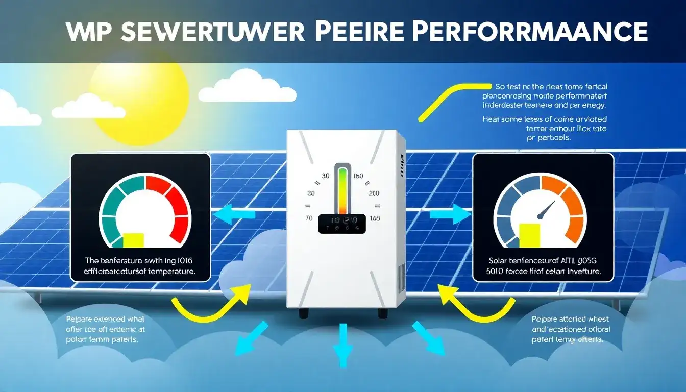 How does temperature affect the performance of solar inverters