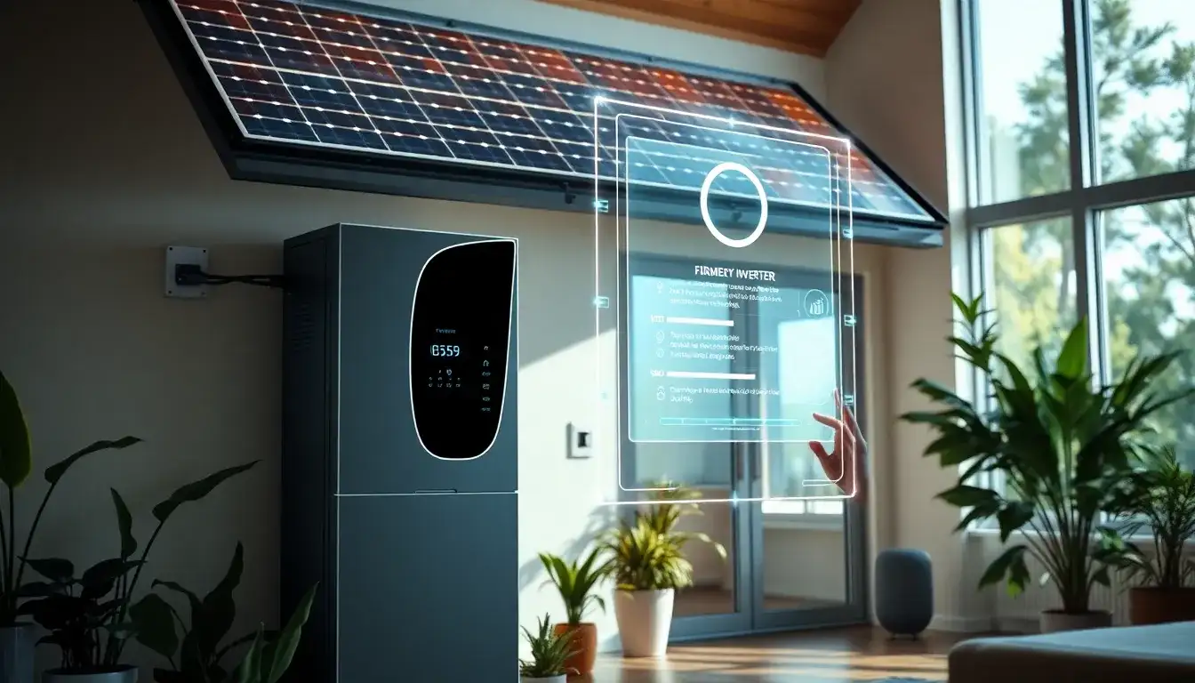 How do I update the firmware on my solar inverter