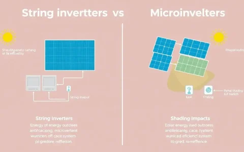 How do string inverters compare to microinverters in terms of efficiency