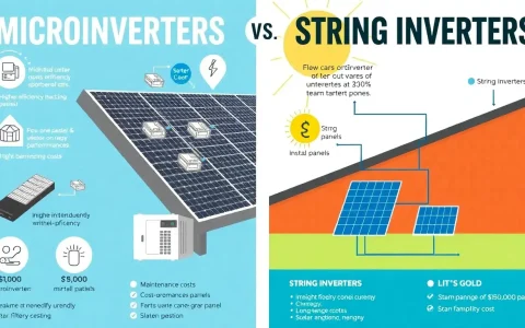 What are the main cost differences between microinverters and string inverters
