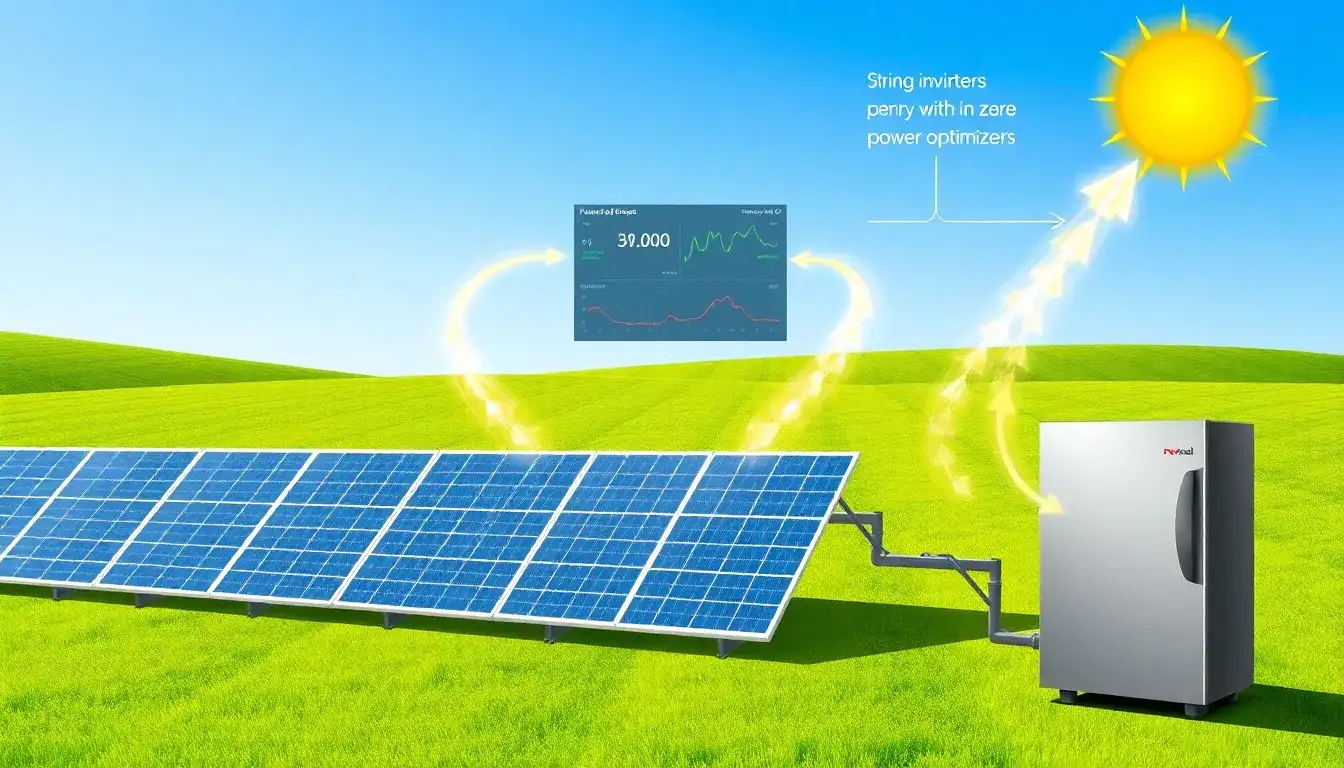 How do power optimizers affect the efficiency of string inverters