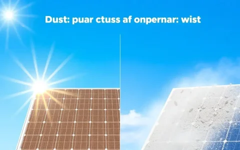 How does dust accumulation impact the performance of solar panels