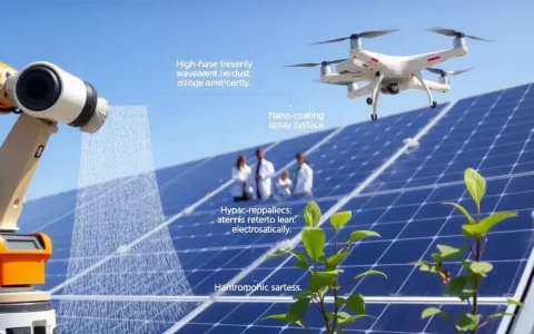 Are there any other methods similar to electrostatic repulsion for cleaning solar panels