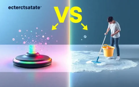 How does the electrostatic repulsion method compare to traditional water-based cleaning methods in terms of efficiency