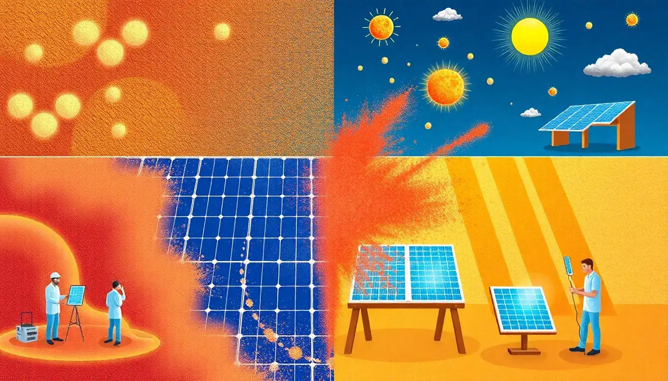 What are the main challenges in developing anti-dust coatings for solar panels