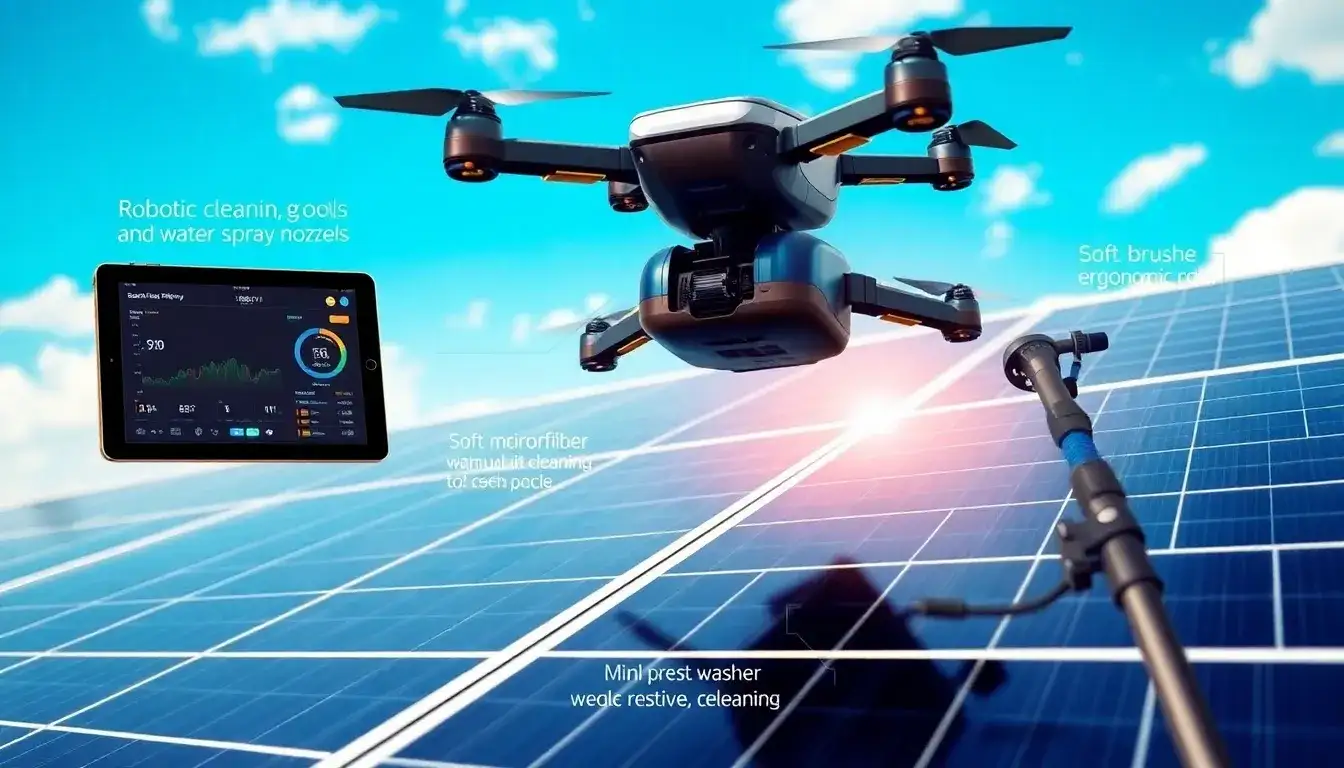 What are the best cleaning tools for solar panels