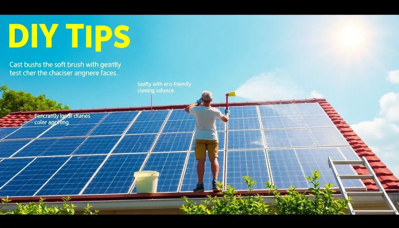 Are there any DIY tips for cleaning solar panels