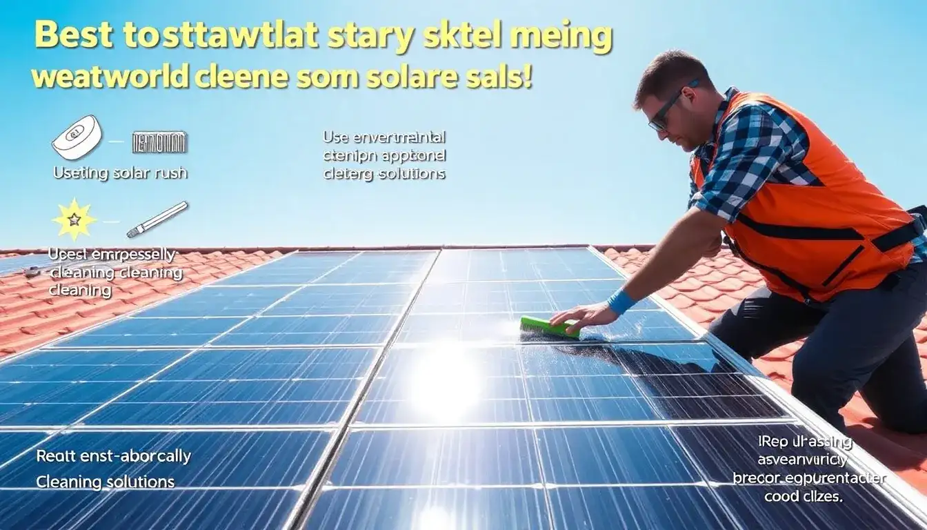 What are the best methods for cleaning solar panels without damaging them