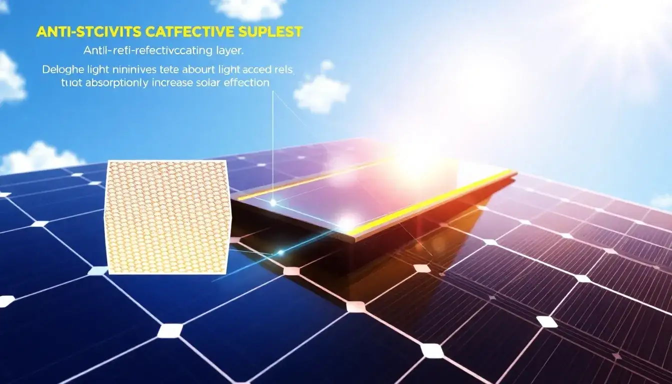 How do anti-reflective coatings improve solar panel efficiency