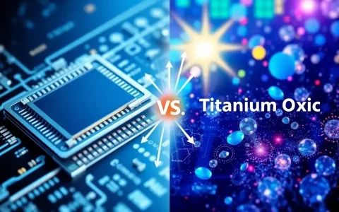 How do silicon nitride and titanium oxide compare in terms of efficiency