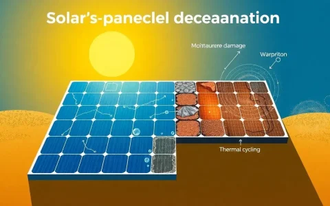 What are the main factors that contribute to solar panel degradation