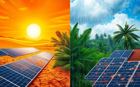 How do different climates affect solar panel degradation