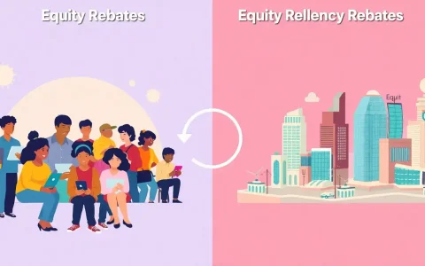 How do the "Equity" and "Equity Resiliency" rebates differ