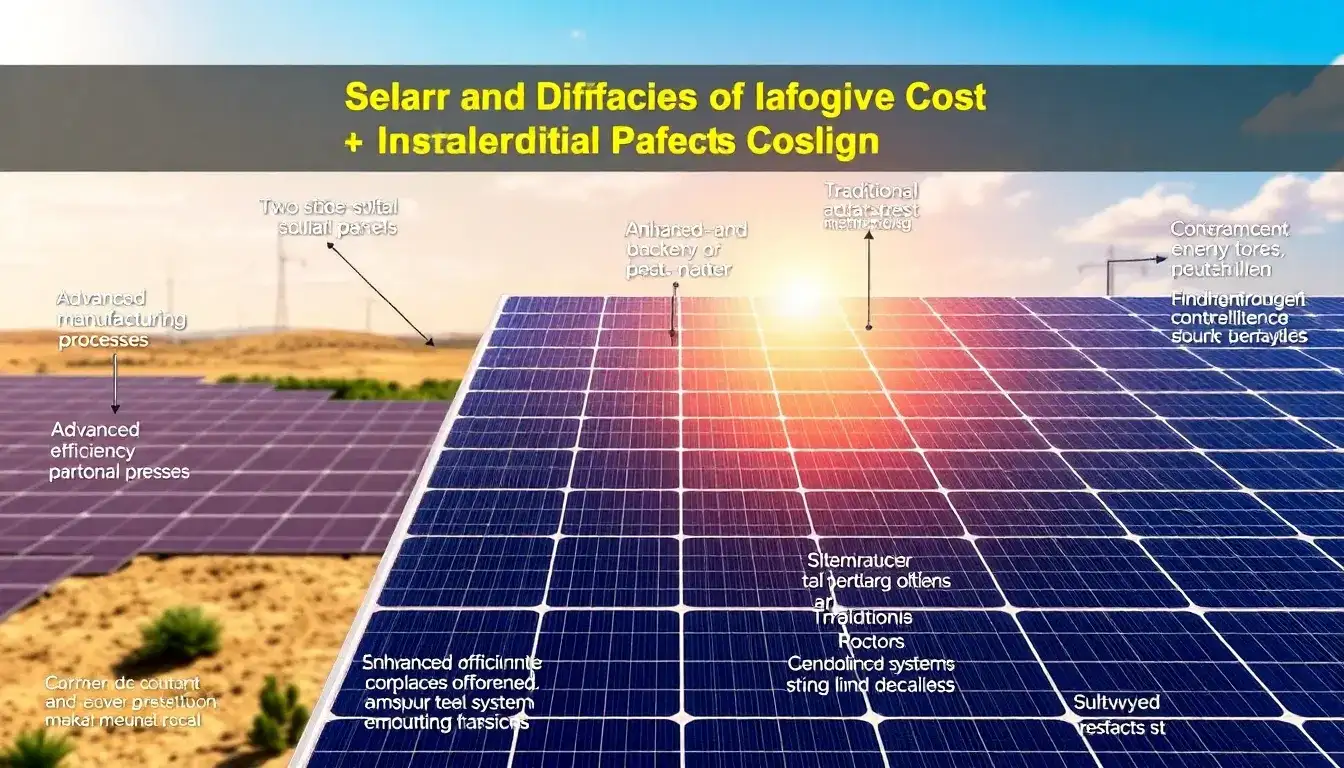What are the main factors influencing the higher initial cost of bifacial solar panels