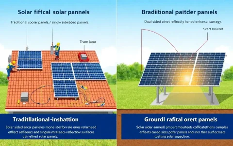 How does the installation process of bifacial solar panels differ from that of traditional solar panels