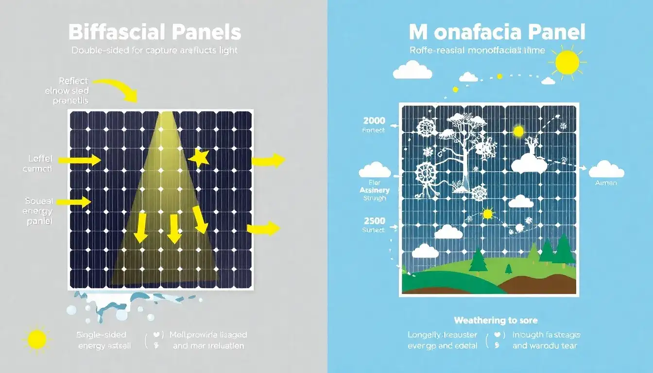 How do bifacial solar panels compare to traditional monofacial panels in terms of durability