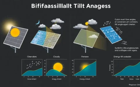 What are the optimal tilt angles for bifacial solar panels in various weather conditions