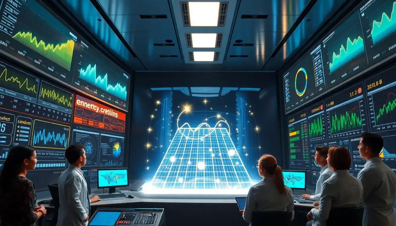 How does AI predict and manage energy demand for solar panels