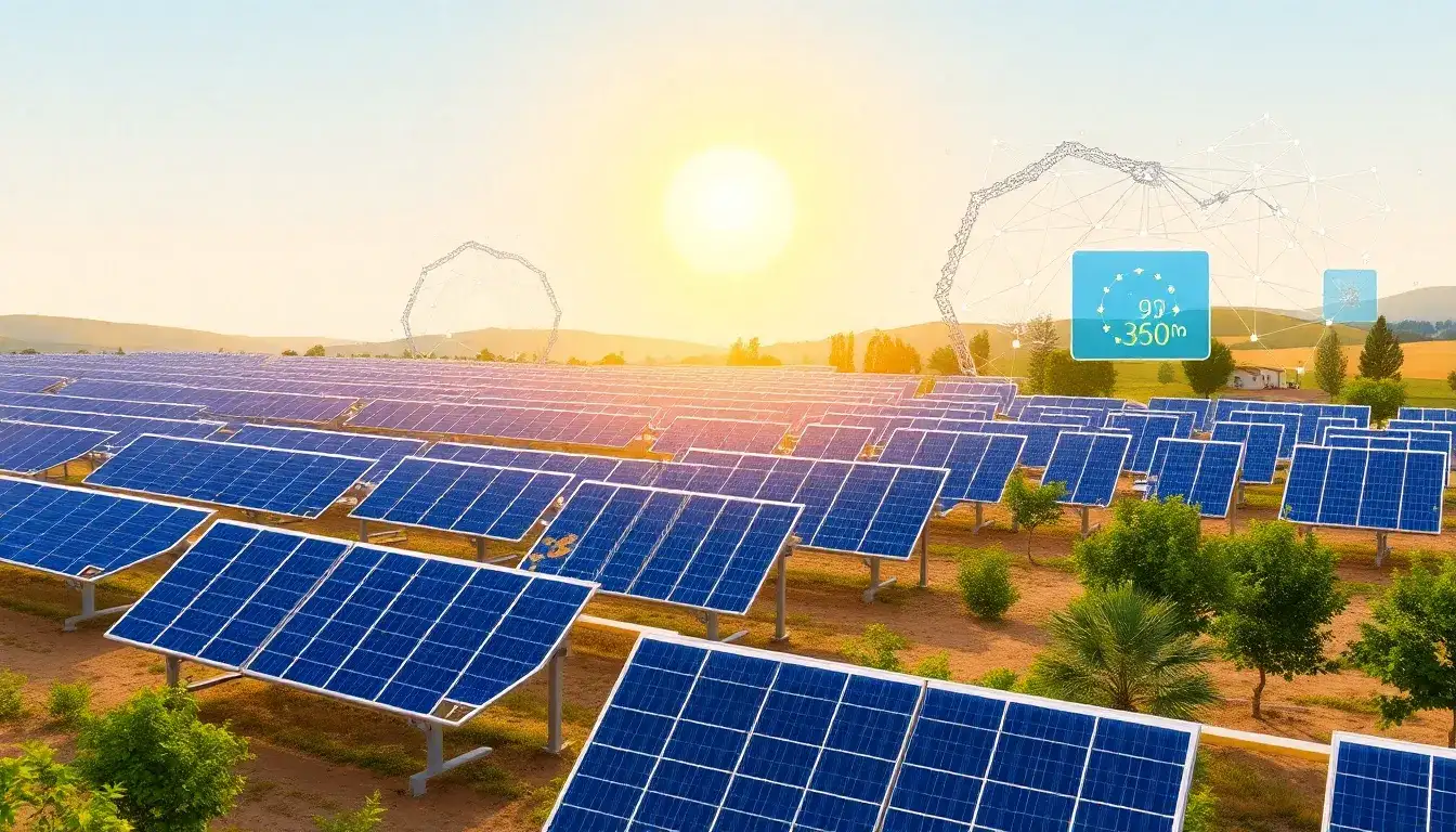 How does AI optimize the tilt and orientation of solar panels